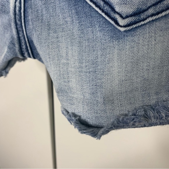 Blue Desire Mid Rise Star Embroidered Denim Jean Shorts - Picture 9 of 12